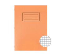 5 Silvine Orange A4 Squared Maths School Exercise Books EX113