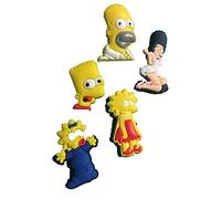 5 Simpsons Family Shoe Charms For Crocs & Jibbitz Wristbands