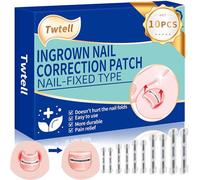 5 Sizes, 10 Pcs - Ingrown Toenail Treatment Kit, Titanium Alloy Ingrown Toenail Removal Kit, Nails Corrector Tool & Remover Strips - Ingrown Toe Nail Quick Relief(0.51/0.59/0.67/0.7/0.74 inches)