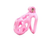 5 Sizes Cage Flat Ring Male Plastic Chastity Lock Lower Body Hidden Bondage Device Cock Cage Sex Toys Pink M