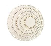 5 Sizes Natural Wood Basket Base, Circle Blank Crochet Basket Wood Base, Natural Wooden Basket Bottom, Round Shape Basket Base with Hole for DIY Basket Handbag Weaving Crochet Supplies Craft Making