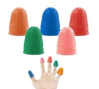 5 Sizes Rubber Finger Thimbles, 5 Colors Rubber Finger Tips, Thimblette Rubber Finger Pads, Protector Thumb Cover Rubber Finger Pads, Finger Tips Finger Thimbles