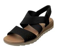 Skechers BOBS Arch Fit Perforated Vamp Cross Strap Sandal