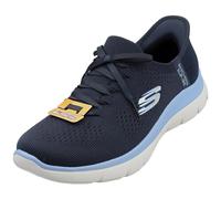 (5) Skechers Slip-ins Summits Vegan Womens Fashion Trainers in Navy Blue