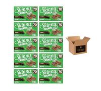 5 × Skinny Crunch Snack Bars - Less Than 90 Calories | High Fibre Cereal Bars Milk Chocolate Flavoured Coating | Snacks for Kids and Adults | Sweet Treat Gifts (Pack 10(30-Bars), Light Mint)