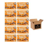 5 × Skinny Crunch Snack Bars - Less Than 90 Calories | High Fibre Cereal Bars Milk Chocolate Flavoured Coating | Snacks for Kids and Adults | Sweet Treat Gifts (Pack 10(30-Bars), Orange)
