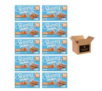5 × Skinny Crunch Snack Bars - Less Than 90 Calories | High Fibre Cereal Bars Milk Chocolate Flavoured Coating | Snacks for Kids and Adults | Sweet Treat Gifts (Pack 10(30-Bars), Salted Caramel)