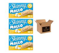 5 × Skinny Mallo Bars - Low Calorie Marshmallow Cereal Bars | Under 70 Calories Sweet Snack Treats for Kids & Adults, Healthy Snack Bars for Lunchboxes | (Pack 3(15 Bars), Vanilla)