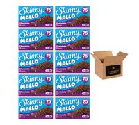 5 × Skinny Mallo Bars - Low Calorie Marshmallow Cereal Bars | Under 70 Calories Sweet Snack Treats for Kids & Adults, Healthy Snack Bars for Lunchboxes | (Pack 10(50 Bars), Chocolate)