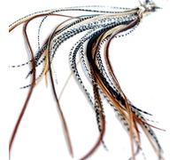 5 Skinny Super Long RARE! 13-15+ INCH (33-38+ CM) Real Feather Hair Extensions