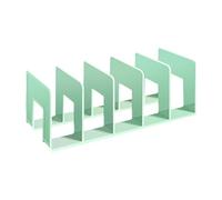 5 Slots Acrylic File Rack, Desk File Organizer, Sturdy Desktop Book Folder, for Envelopes, Mail, Document, Notebook, Electronic Products Storage (Green)