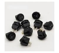 5* Small Round Black 2-Pin 2-Files 3A/250V 6A/125V Rocker Switch Seesaw Power Switch