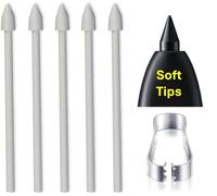 (5*Soft Tips) OEM Tab S10 Pen Tips Replacement for Samsung Galaxy Tab S10 FE/S10 Lite/S10 Pen Tab S10 FE Pen Tips Replacement Tab S10 Lite Pen Tips +Tweezers (5*Soft Tips-White)