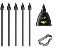 (5*Soft Tips) Tab S6 Lite/S7/S8/S9/S10 Pen Tips,Nibs Replacement for Samsung Galaxy Tab S6 Lite/S7/S8/S9/S10 Pen Tablet All Verison Stylus S Pen Replacement Tips/Nibs+Tweezers (5*Soft Tips-Black)