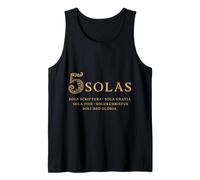 5 SOLAS - Five Solas of the Christian Reformation - Vintage Tank Top