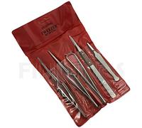 5 SOLDERING TWEEZERS : Angled & Straight Self Locking Watch Jewellers Hand Free Set (135)