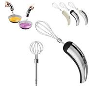 5-Speed Electric Hand Mixer with Stainless Steel Double Mixing Whisk, Wireless Handheld Electric Beater Egg Whisk for Baking, Mixing & Whipping, Cordless Rechargeable Design for Cooking Cake (Black)