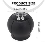 5-Speed Gear Shift Knob Head for & For Corsa B/C, For Vectra B, G and F Models - Black and Silver Plastic Replacement with 1-5 + R Engraving