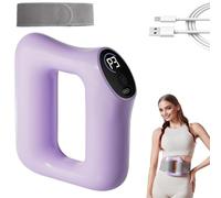 5-Speed Handheld Massager Ring with Adjustable Belt, Multifunctional Full-Body Fascia Ring, Fast Fat Burning Yoga Massage Tool for Belly, Neck, Waist, Arms & Legs (Purple)