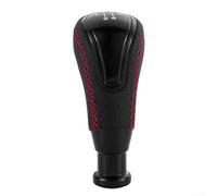 5 Speed Leather Gear Shift Knob Fits for Lada Vesta, for Kalina, Niva, Samara, Largus - Black + Red ABS Plastic Auto Shifter Lever(B 2)(B 2)