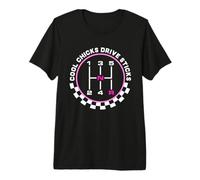 5 Speed Manual Transmission - Cool Chicks Drive Sticks Funny Premium T-Shirt