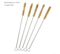 5 Stainless Steel Brushes for Cleaning Hard to Reach Spaces in Pipes and Tubes (15mm)