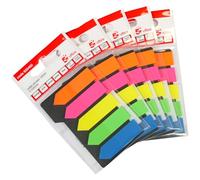 5 Star 12.5x50mm Bright Colours Index Arrow - Assorted Colours (5 Packs of 20) -FST