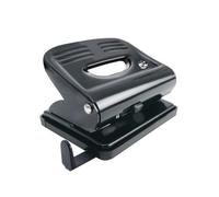 5 Star 2 Hole Punch Metal with Plastic Base Capacity 20 Sheets Black 918788
