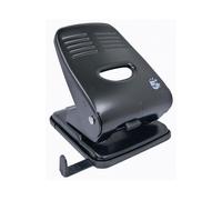 5 Star Office Punch 2Hole Metal with Plastic Base Capacity 40 Sheets Black