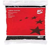 5 Star 296433 Office Rubber Bands No.36 Each 127x3mm Approx 460 Bands [Bag 0.454kg], Brown