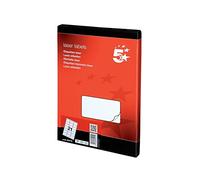 5 Star 296778 Office Multipurpose Labels Laser 21 per Sheet 63.5x38.1mm White [2100 Labels]