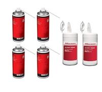 5 Star 400ml Air Duster Can (4) and Office Depot Screen Wipes (2 Tubs of 100)