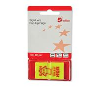 5 Star 46x25mm Sign Here with Red Arrow Index Flags Tab (10 Wallets of 50)