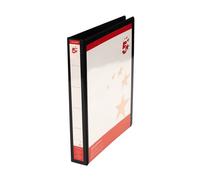 5 Star 4D-Ring Presentation Ring Binder A4 Polypropylene 25mm Black (Pack of 10) 933007