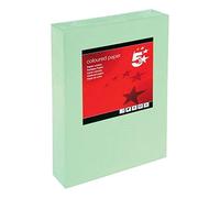 5 Star 936283 Coloured Copier Paper Multifunctional Ream-Wrapped 80gsm A4 Medium Green [500 Sheets]