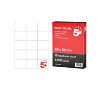 5 Star A4 Address and Parcel Labels 59x51mm Pack of 1500 FS679701