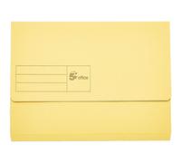 5 Star A4 Document Wallet Half Flap 285gsm, 32mm Capacity, Assorted Colours, 100% Recycled, OND913918