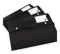 5 Star A4 Document Wallet - Polypropylene - Black - Pack of 3 - 908749
