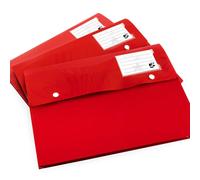 5 Star A4 Document Wallet - Polypropylene - Red - Pack of 3 - 908722