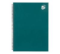 5 Star Office Twinbound Hardback A4 140Pg Teal [Pack of 5] -FST