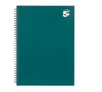 5 Star Office Twinbound Hardback A4 140Pg Teal [Pack of 5] -FST