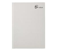 5 Star A4 Lined Notebook Hardback Writing Pad (5 Pack) Blue A4 Notepad 192 Pages Casebound