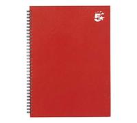 5 Star Office Twinbound Hardback A4 140Pg Berry [Pack of 5]