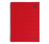 5 Star A4 Notebook Hardback Manuscript Book (5 Pack) Red A4 Hardback Notebook Lined 160 Pages Writing Book Sprial Sidebound
