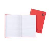 5 Star A5 Casebound Notebook, Ruled, 192 Pages, 70gsm White Paper, Hardback, Red, Pack of 5