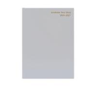 5 Star Academic Day Per Page Diary A5 Silver Grey 26-27 FS668109