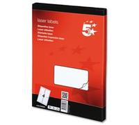 5 Star Office Multipurpose Labels Laser Copier Inkjet 139x99.1mm White (Pack of 400)