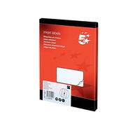 5 Star Addressing Labels Inkjet/multi functional 99.1x67.7mm White [65x100 (6,500 labels).], Packaging may vary