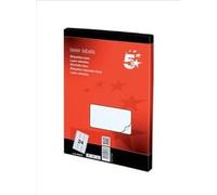 5 Star Addressing Labels Laser 24 per Sheet 64x34mm White [2400 Labels]