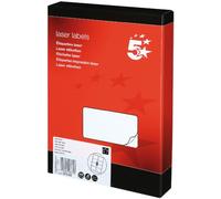 5 Star Addressing Labels Laser 8 per Sheet 99.1x67.7mm White [2000 Labels]